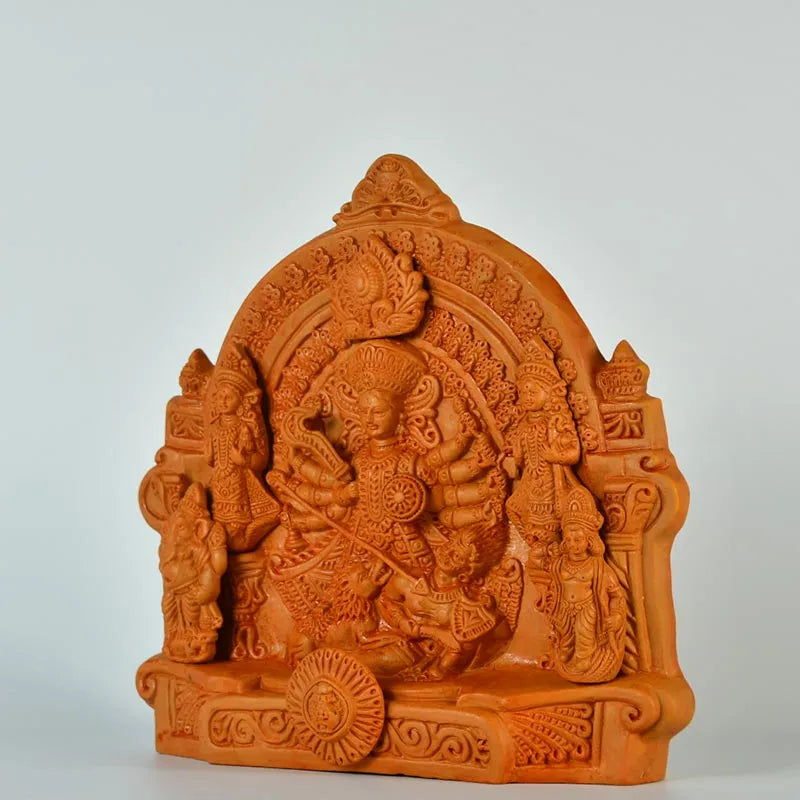 Terracotta Durga Tabletop Decor | 12 Inches Default Title