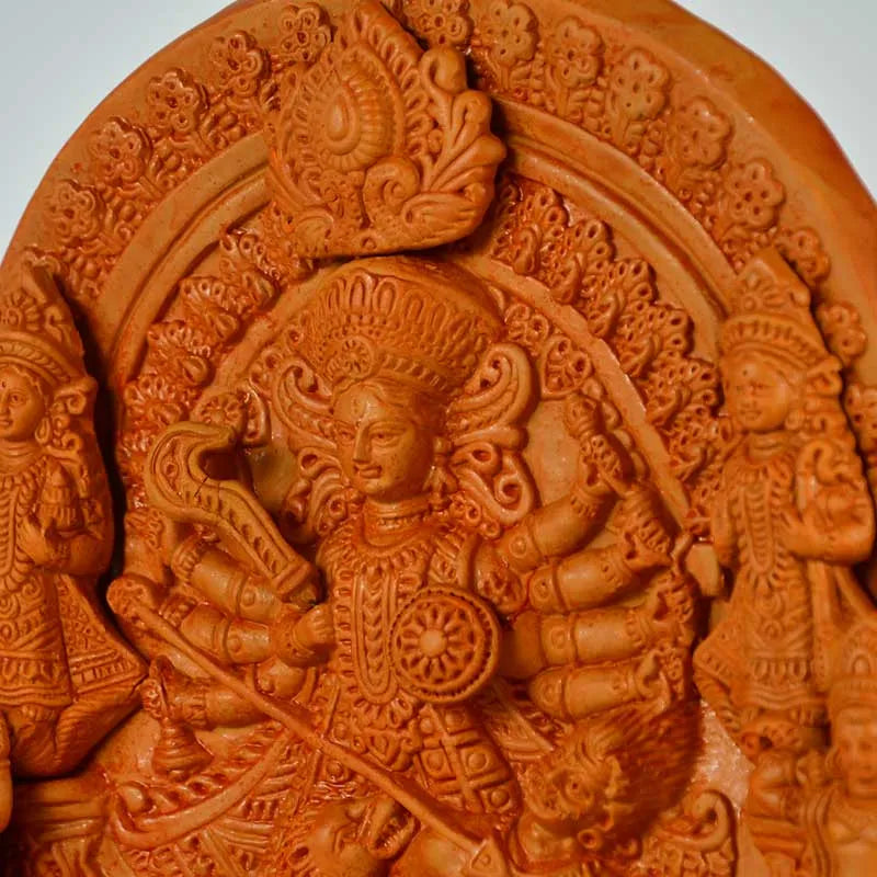 Terracotta Durga Tabletop Decor | 12 Inches Default Title