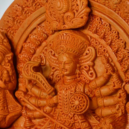 Terracotta Durga Tabletop Decor | 12 Inches Default Title