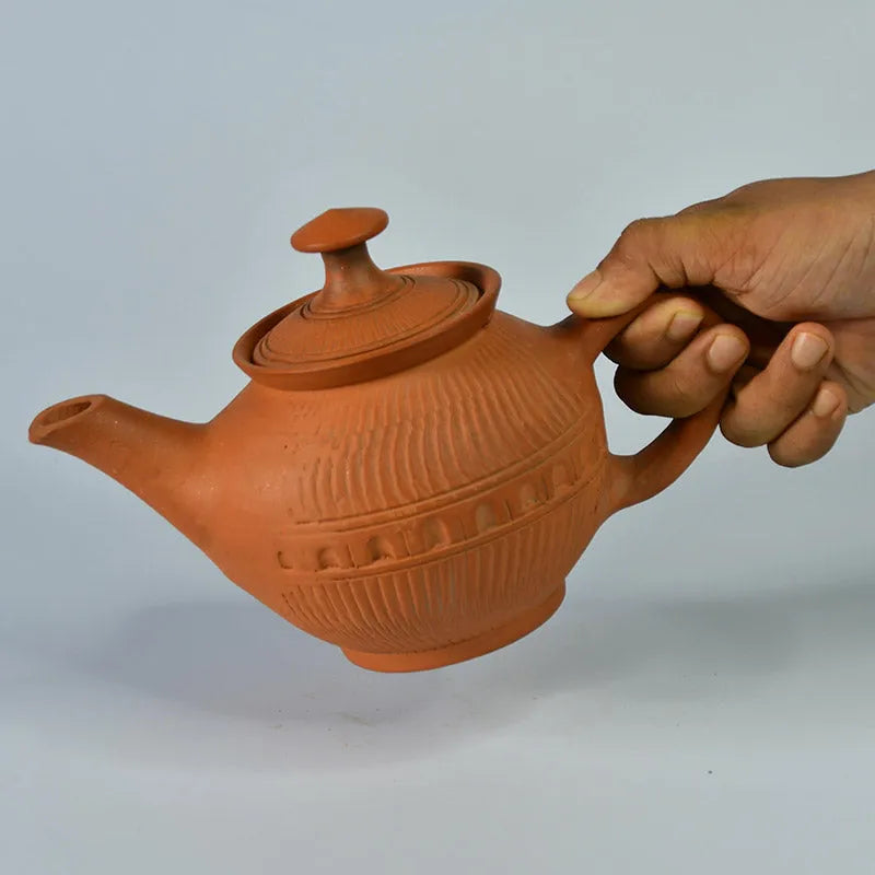 Premium Large Terracotta Kettle for Tea and Coffee | 9 Inches Default Title