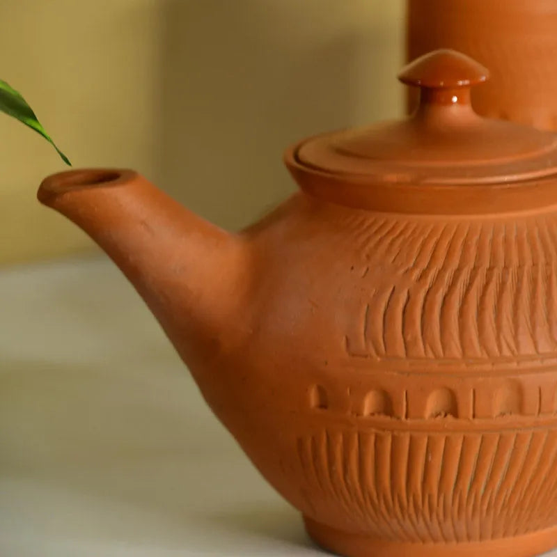 Premium Large Terracotta Kettle for Tea and Coffee | 9 Inches Default Title