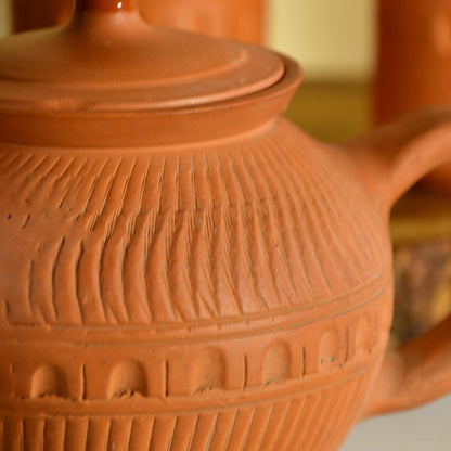 Premium Large Terracotta Kettle for Tea and Coffee | 9 Inches Default Title