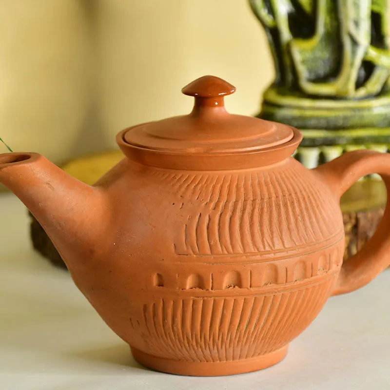 Premium Large Terracotta Kettle for Tea and Coffee | 9 Inches Default Title