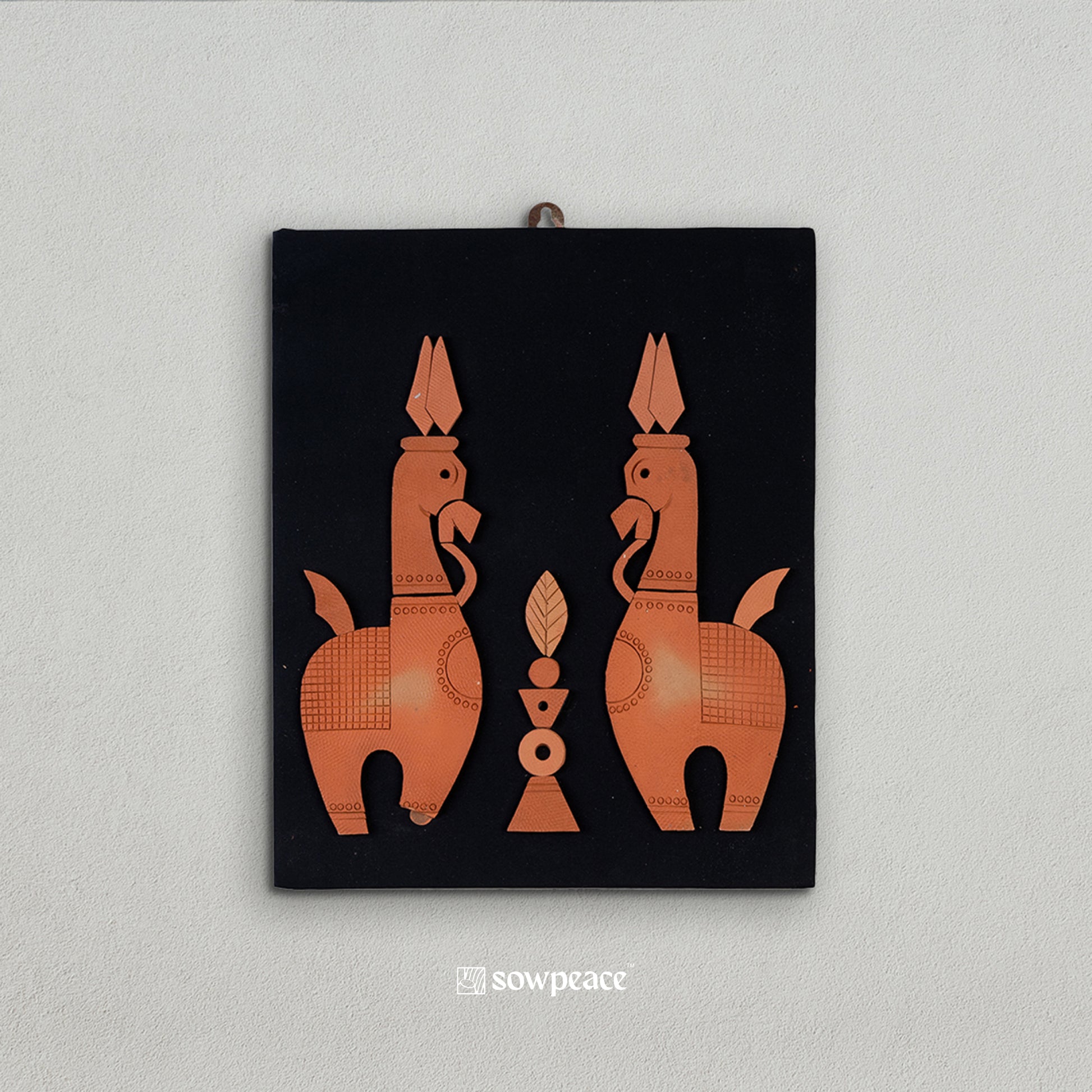 The Horses of Heaven Terracotta Wall Hanging Default Title