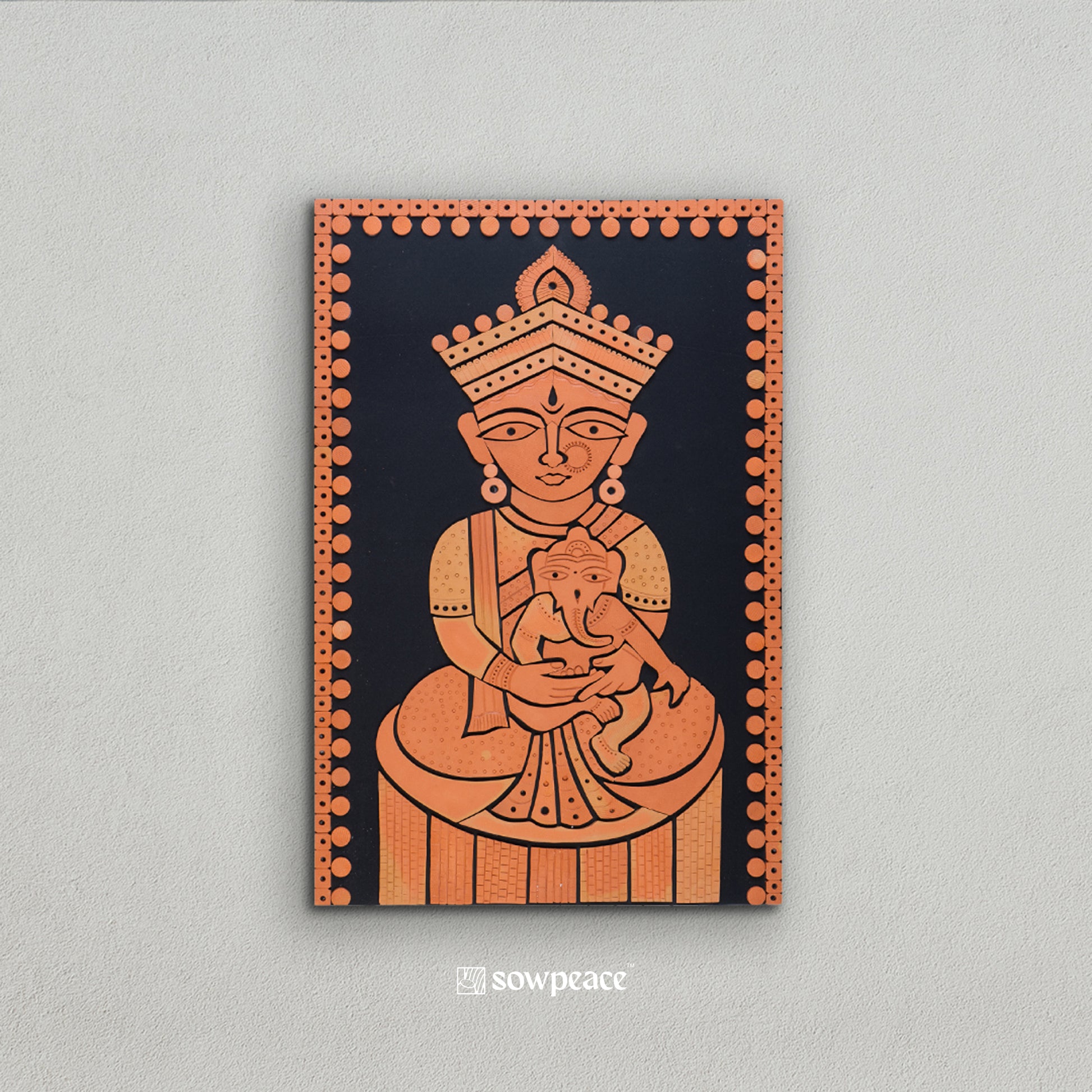 The Little Ganesha Terracotta Wall Hanging Default Title