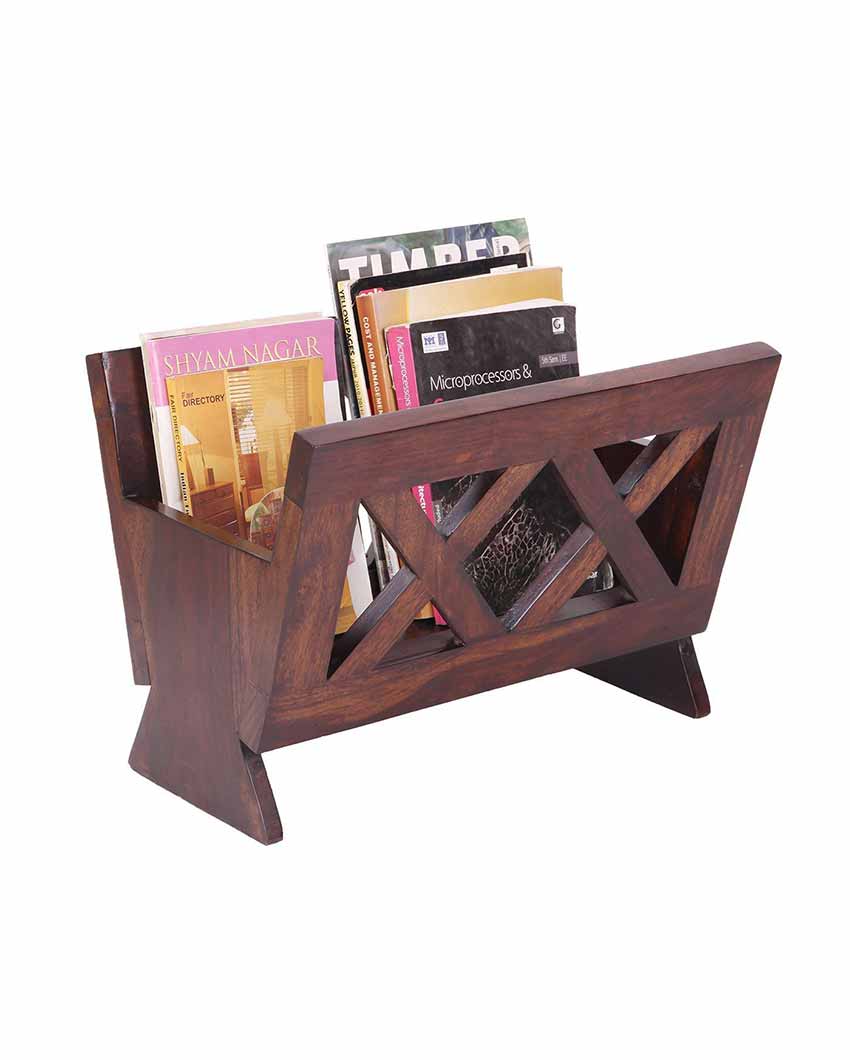 Mika Mango Wood Magazine Rack