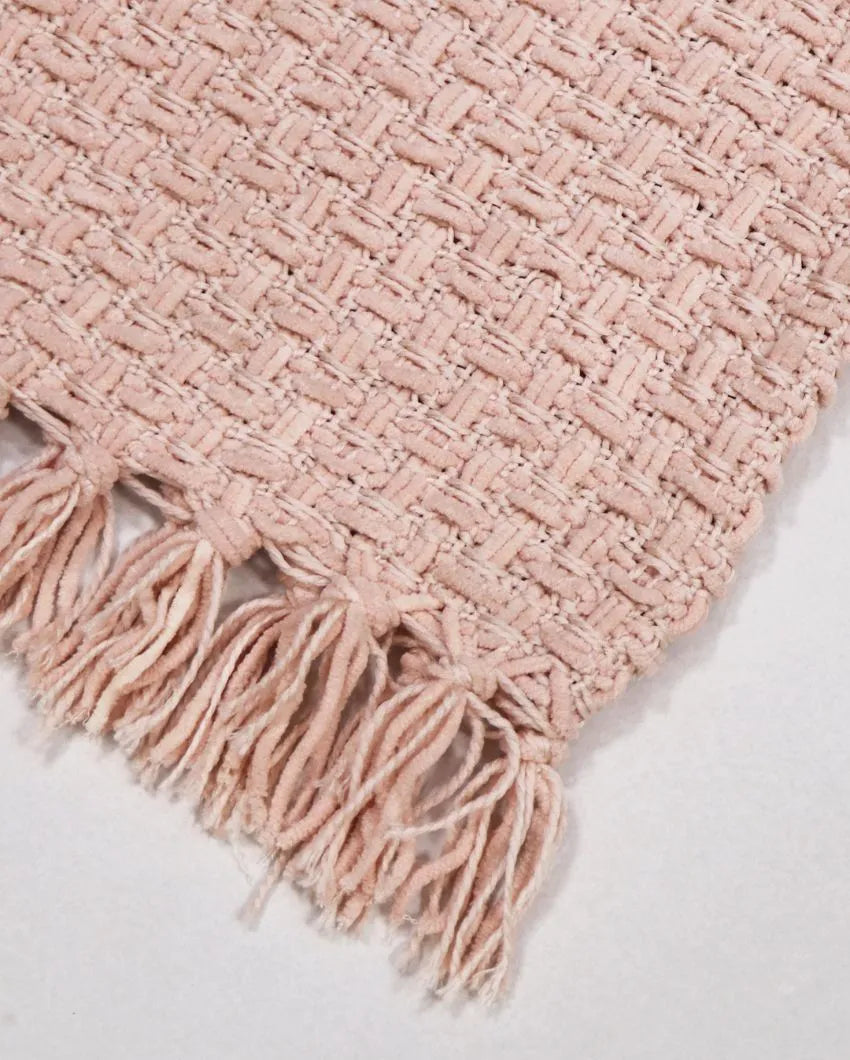 Chenille Throw with Fringed Edges | 50 x 60 inches