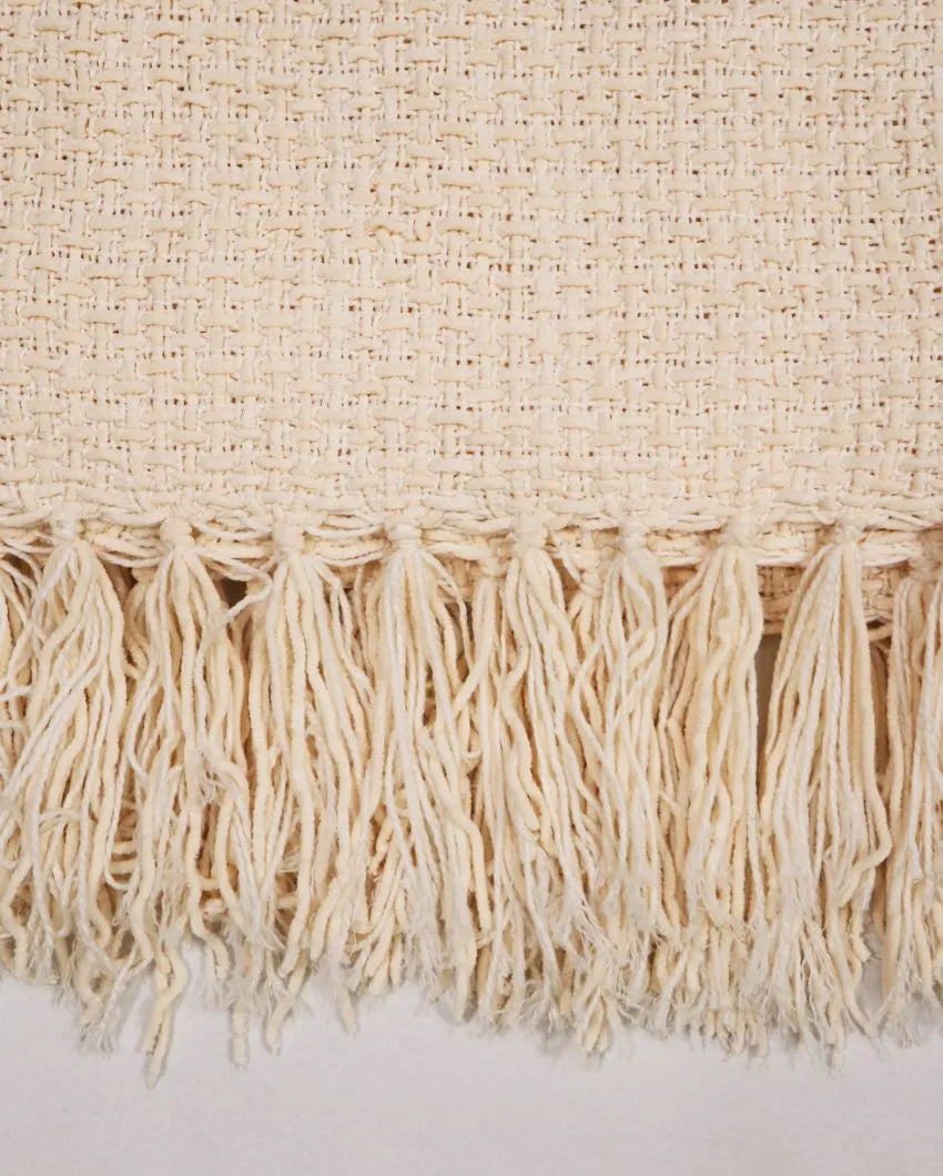 Chenille Throw with Fringed Edges | 50 x 60 inches