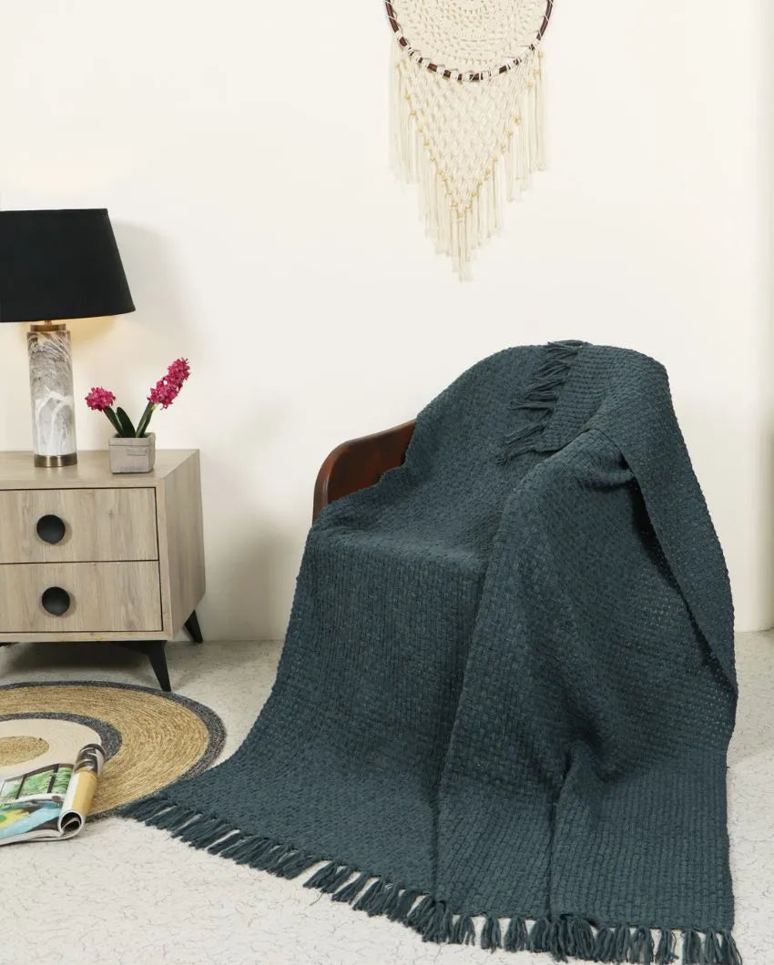 Chenille Throw with Fringed Edges | 50 x 60 inches