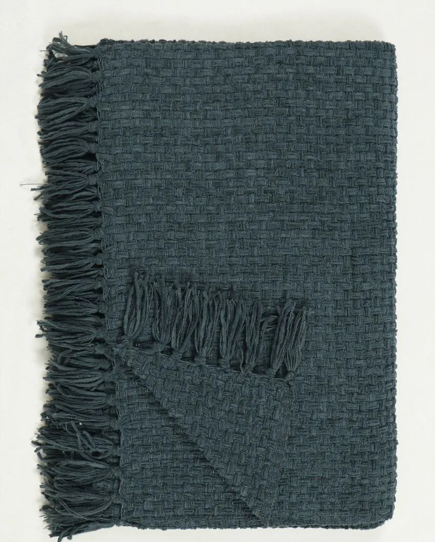 Chenille Throw with Fringed Edges | 50 x 60 inches