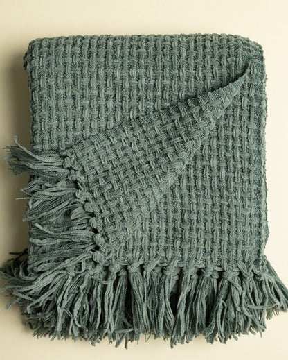 Chenille Throw with Fringed Edges | 50 x 60 inches