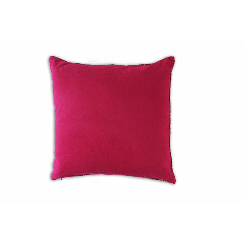 Cerise Treillage Embroidery Cushion Cover | 16 inch, 20 inch, 12 x 20 inch 16 x 16 Inch