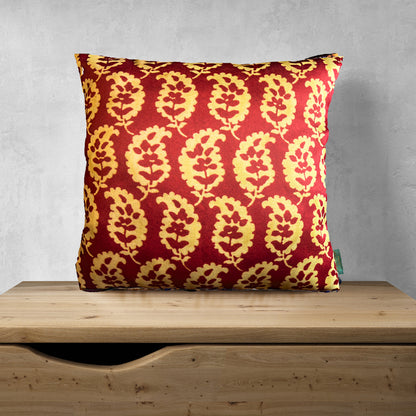 Tusker Paisley Satin Cushion Cover  | 16 x 16 inches