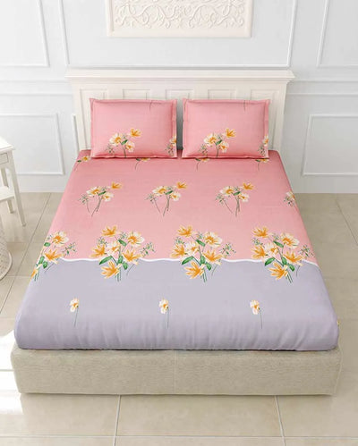 Heather Floral Polycotton Flat Bedding Set | King Size