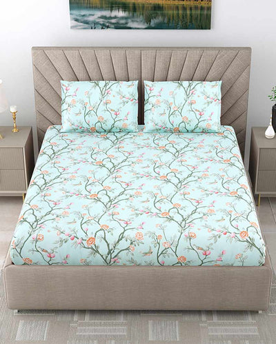 Hollyhock Floral Polycotton Flat Bedding Set | King Size