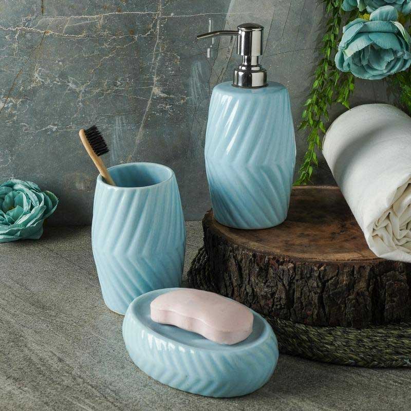 Elegant Sea Breeze Ceramic Bath Accessory Default Title
