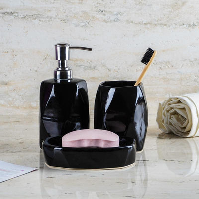 Ceramic Midnight Black Bath Accessory Default Title