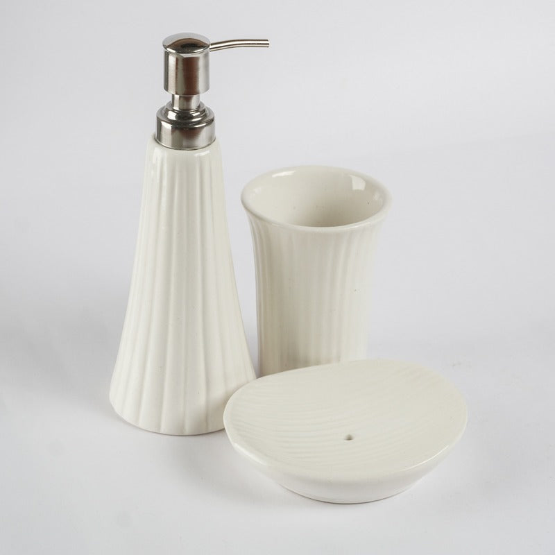 Ceramic Elegant White Bath Accessory Default Title