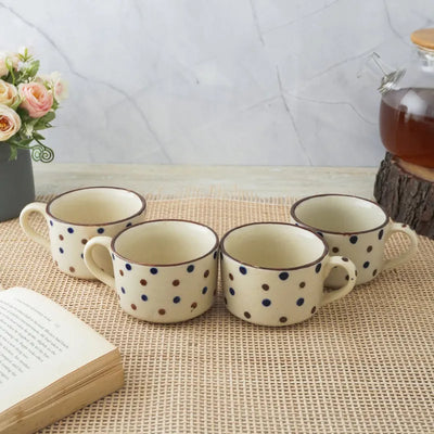 Polka Dot Ceramic Cup | Set of 4 Default Title