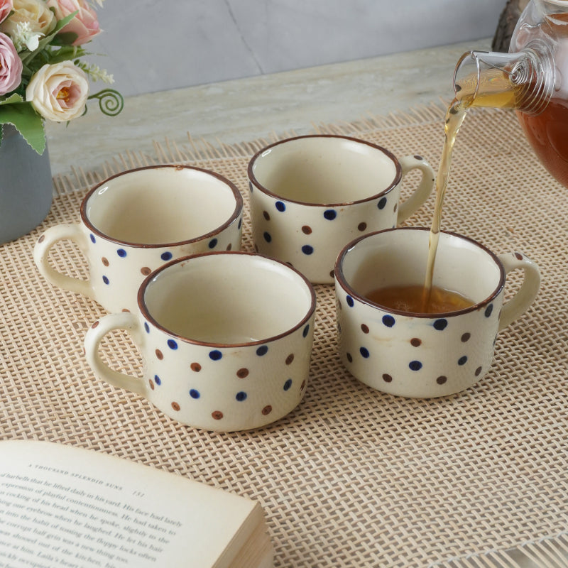 Polka Dot Ceramic Cup | Set of 4 Default Title