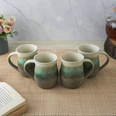 Tripple Tone Ceramic Mug | Set of 4