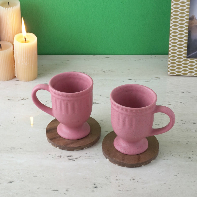 Royal Pink Ceramic Mug | Set of 2