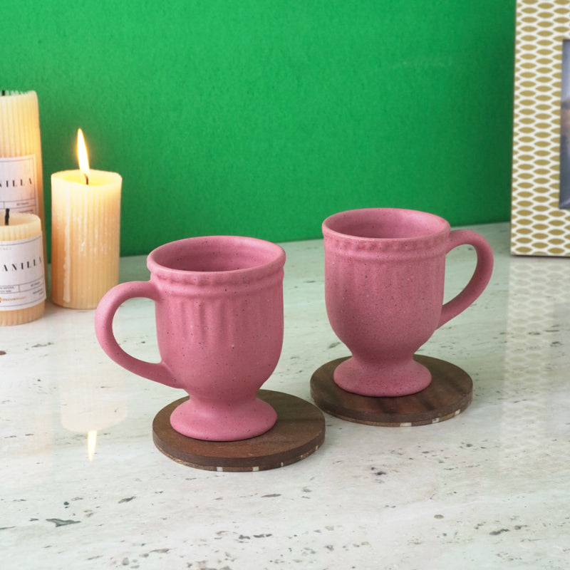 Royal Pink Ceramic Mug | Set of 2