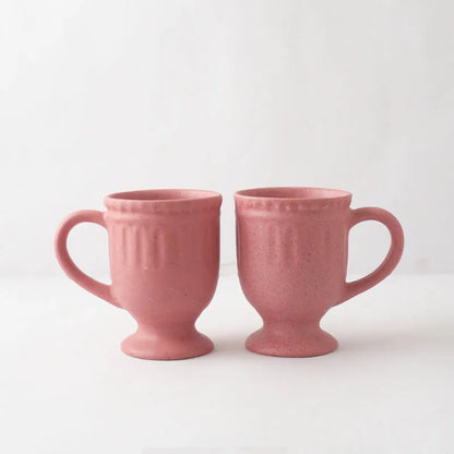 Royal Pink Ceramic Mug | Set of 2