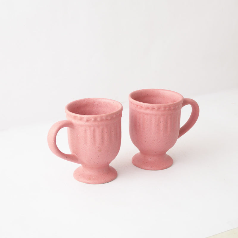 Royal Pink Ceramic Mug | Set of 2