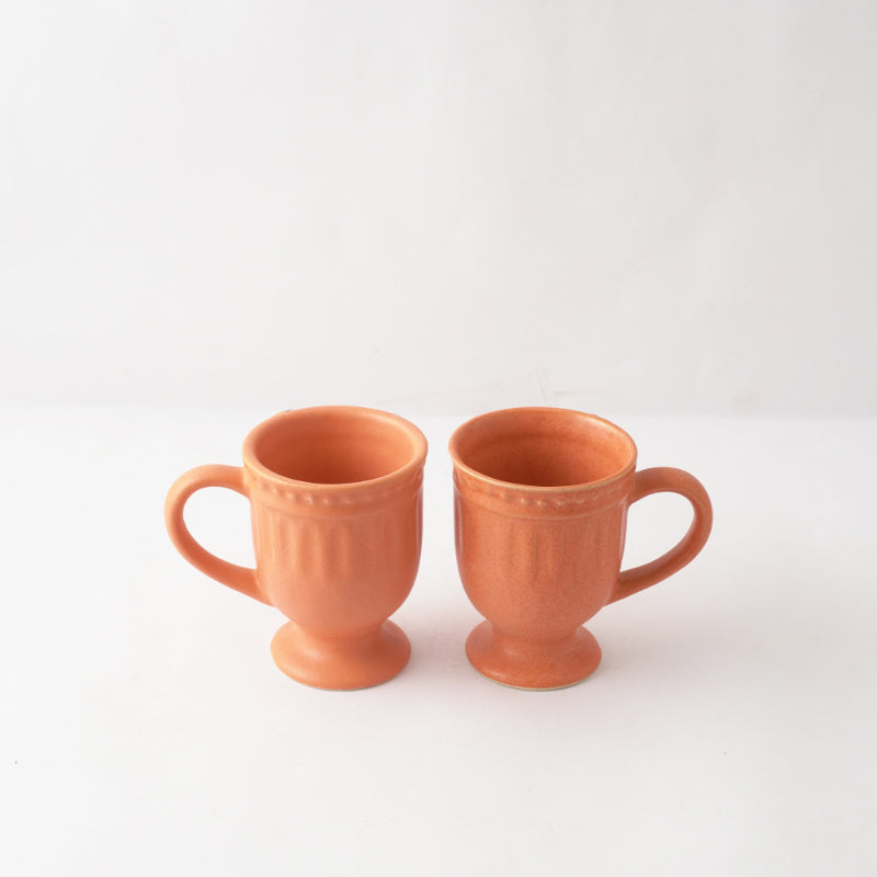 Royal Orange Ceramic Mug | Set of 2