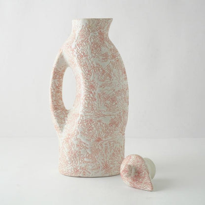 Pink Floral Ceramic Oil Dispenser