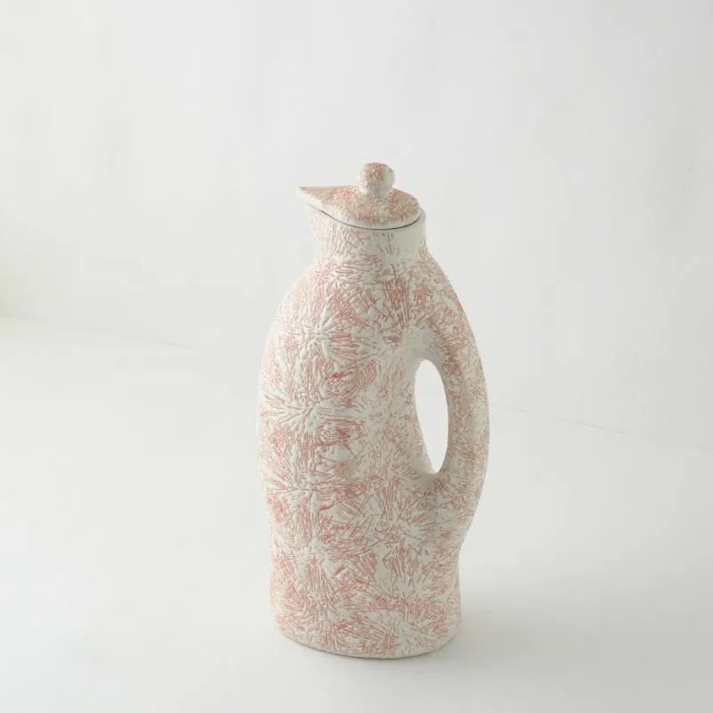 Pink Floral Ceramic Oil Dispenser