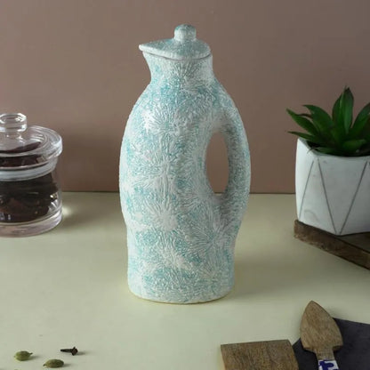 Blue Floral Ceramic Oil Dispenser