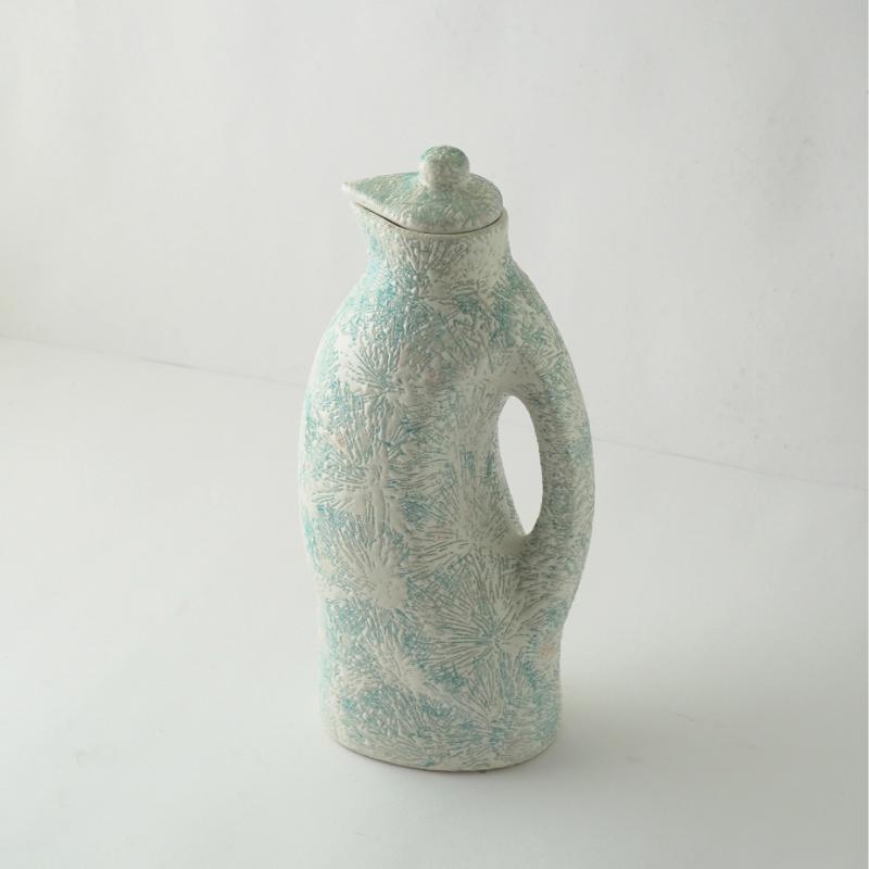 Blue Floral Ceramic Oil Dispenser