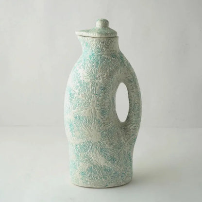 Blue Floral Ceramic Oil Dispenser