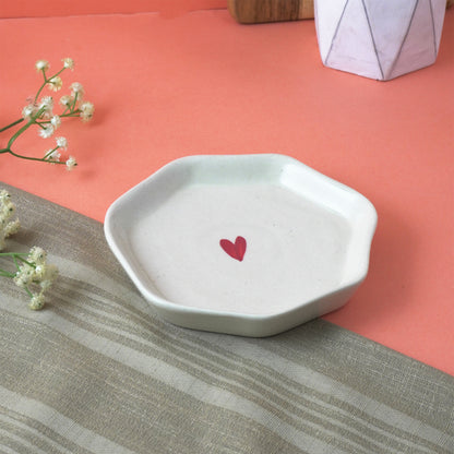 Single Heart Small Ceramic Platter Default Title