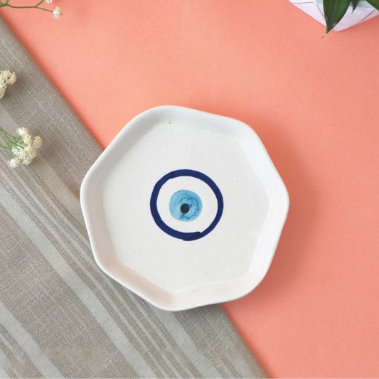 Evil Eye Ceramic Small Platter - Dusaan
