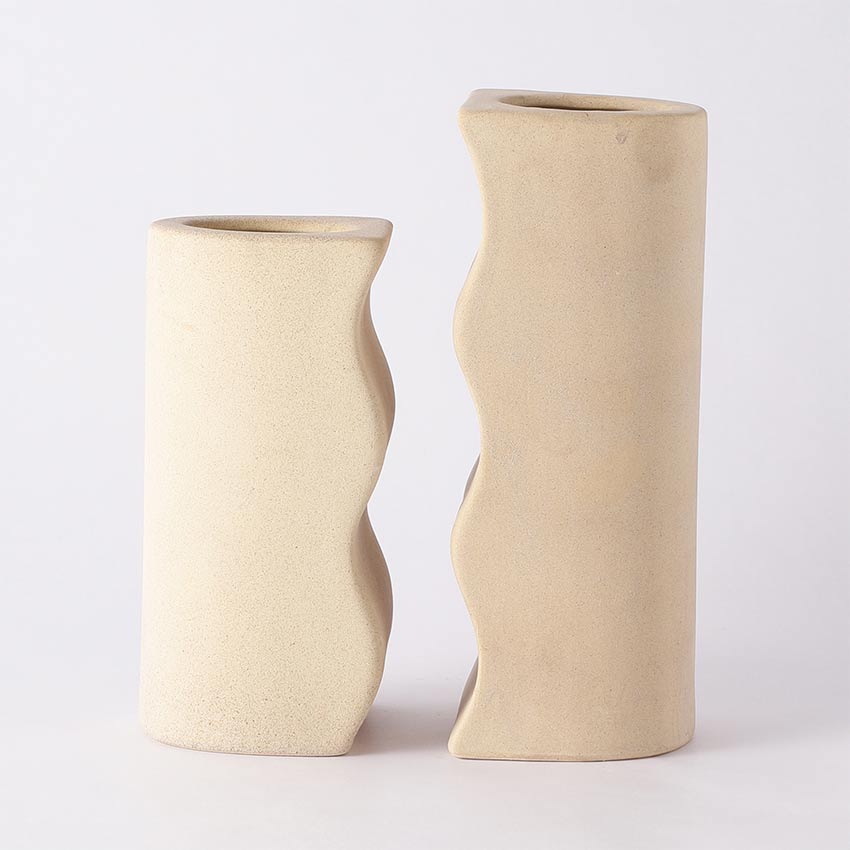 Unique Broken Pieces Style Ceramic Vases Without Flower | Pack of 2