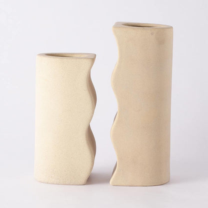 Unique Broken Pieces Style Ceramic Vases Without Flower | Pack of 2