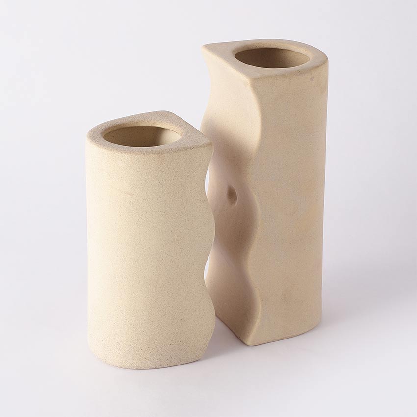 Unique Broken Pieces Style Ceramic Vases Without Flower | Pack of 2
