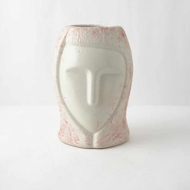 Pink Dual Shade Lady Face Ceramic Vase Default Title