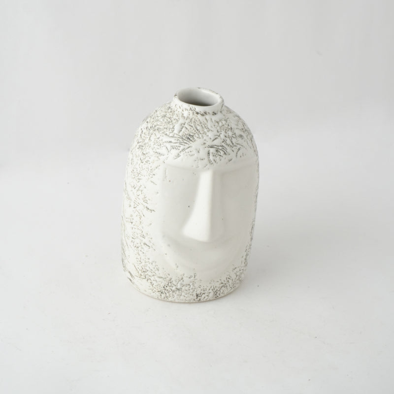 Poker Face Impressed Ceramic Vase Default Title