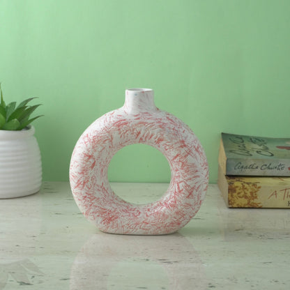 Pink Swatched Donut Ceramic Vase Default Title