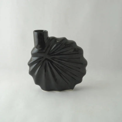 Black Flower Ceramic Vase