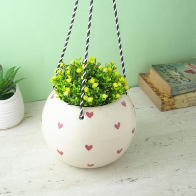 Hanging Heart Ceramic Planter | Plant Not Included