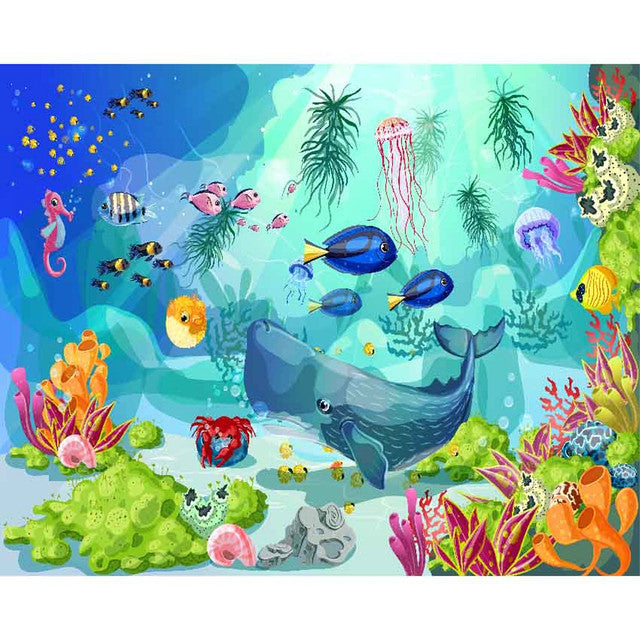 Underwater Kids Velvet Playmat | 60 x 48 inches | 2.5 kg