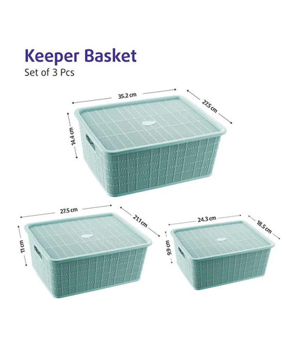 Multipurpose Polypropylene Keeper Baskets | Set Of 3