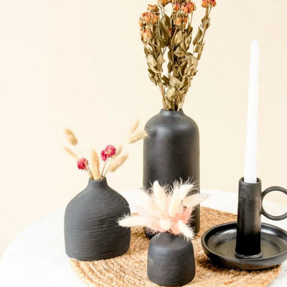 Trio of Elegant Vases with a Touch of Mystery | Set of 4