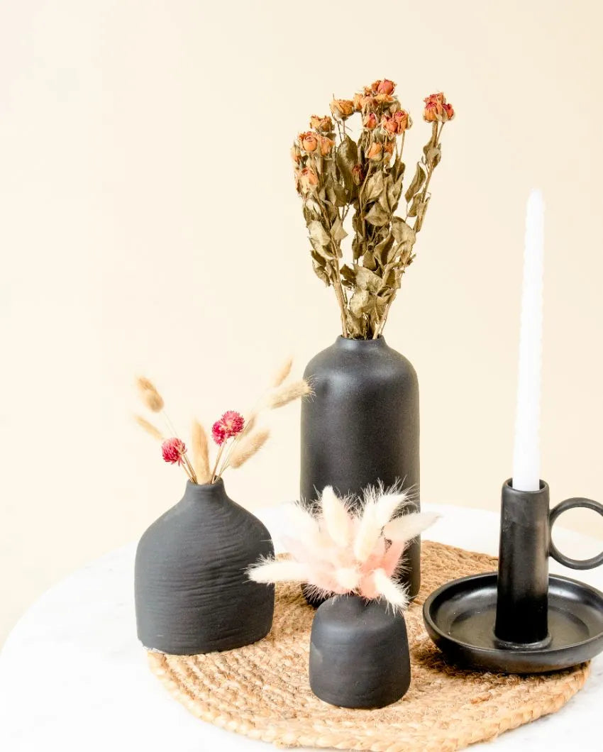 Trio of Elegant Vases with a Touch of Mystery | Set of 4