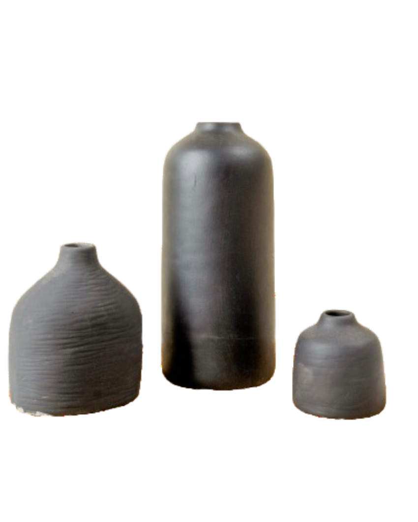 Trio of Elegant Vases with a Touch of Mystery | Set of 4